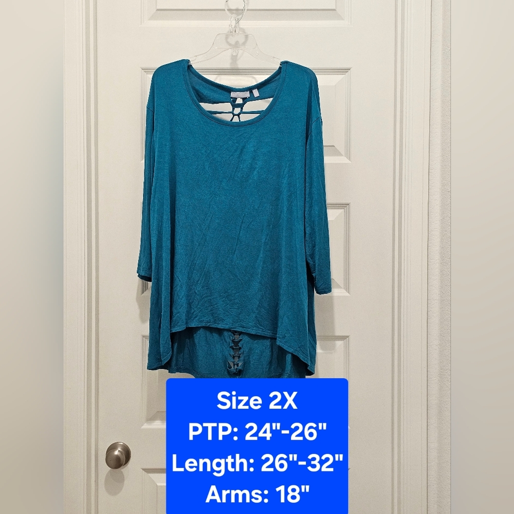 Harper & Liv LS Crew Neck Top, EUC, Size 2x - Picture 1 of 6